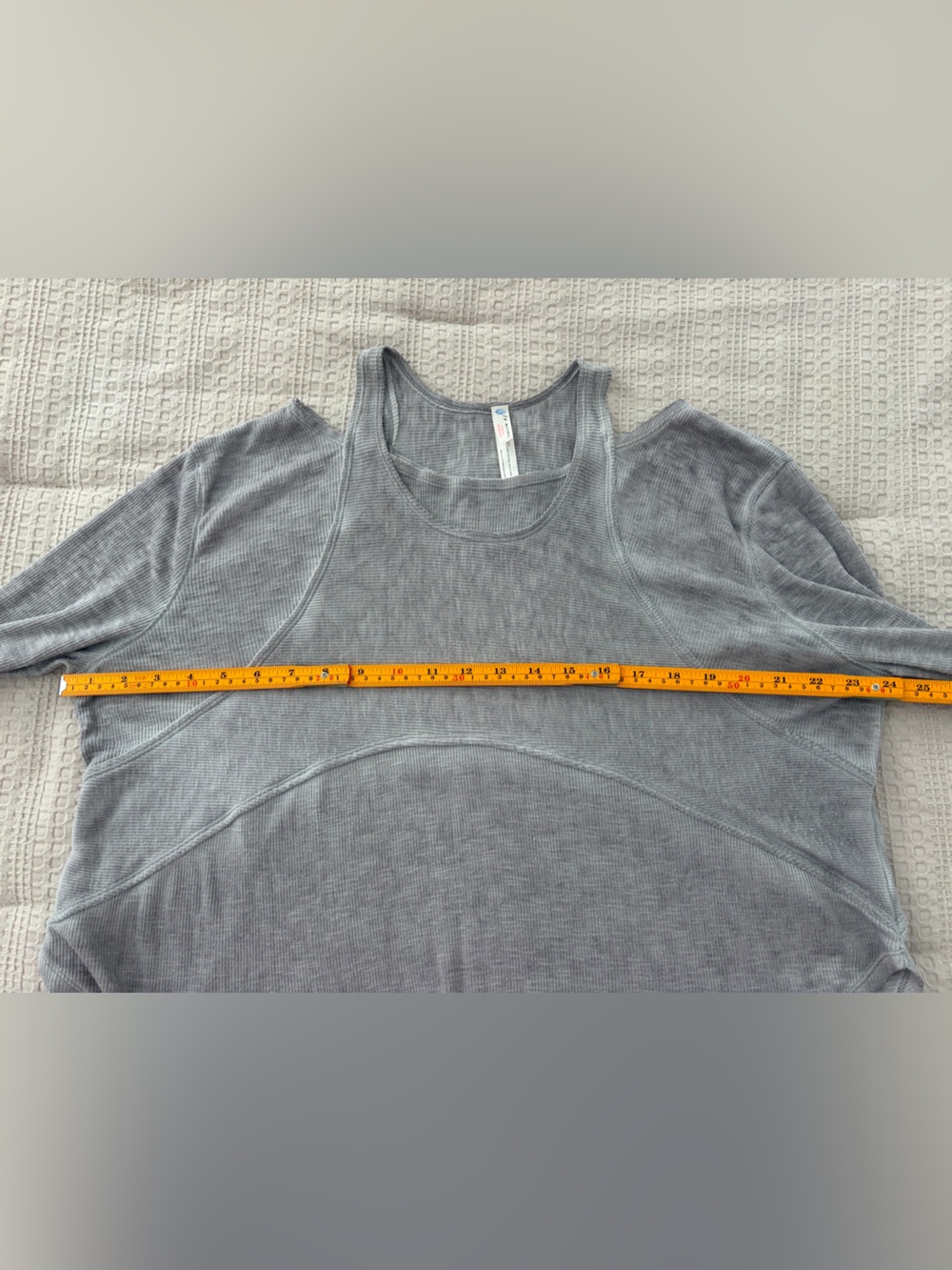 Free People Movement Zenith Tee Ash Gray Relaxed Long-Sleeve M Gorpcore Boho - Picture 9 of 10